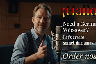do professional highquality german voiceover
