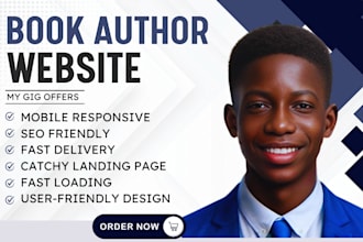 build book author website, book author landing page, redesign ebook website