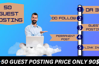 write and artical publish websites 50 guest posts on da30