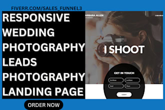generate exclusive wedding photography leads event planner leads  landing page