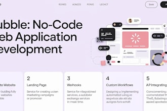 develop professional web app ,mobile app with bubble io
