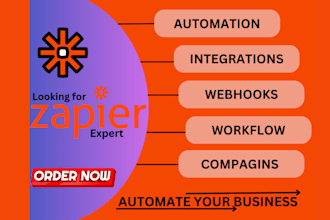 setup or fix zapier and make integromat automation and integration, webhooks