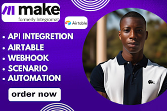 setup airtable database design automation make com integromat zapier made com