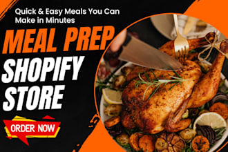deign meal prep shopify store food delivery website online catering store