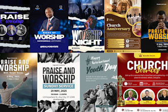 design an exceptional church flyer or event flyer design, fb, ig poster design