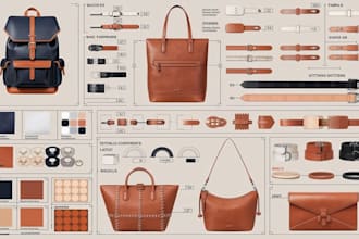 fashion handbag, backpack, bag pattern, belt tech pack and accessories design