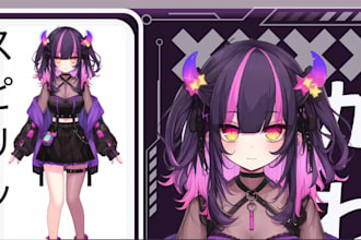 do live2d vtuber model, live2d vtuber rigging, anime, vtuber model