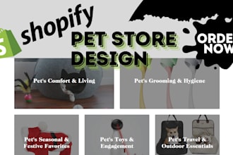 setup shopify wix website pet shop pet products dogs cats ecommerce store