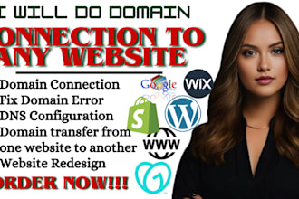 connect, fix, or redirect domain to shopify,  godaddy domain to systeme io, wix
