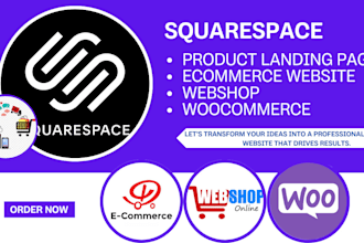 do ecommerce website product landing page webshop woocommerce with squarespace
