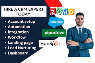 do zoho salesforce hubspot pipedrive setup and customization