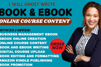 create online course content, digital ebook online upload ebook and book rewrite