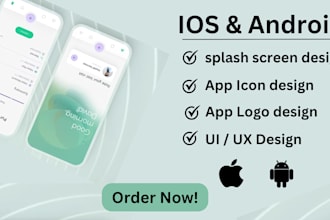 design attractive app logo app icon and splash screen both ios and android