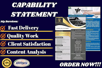 design and create winning government capability statement capabilities statement