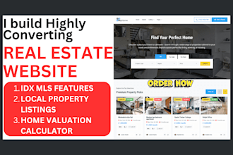build highly responsive real estate website idx mls property management website