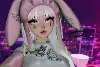 create custom vrchat avatar, vrc furry nsfw, vr character anime 3d model VR chat