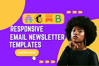 design editable email template on beehiiv substack klaviyo mailchimp newsletter