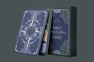 design card game tarot card illustration zodiac card oracle card