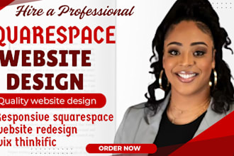 design, build professional and responsive squarespace website