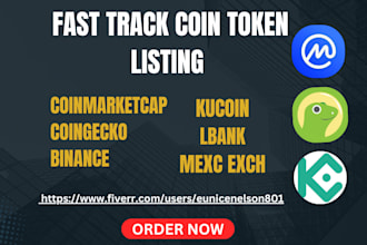 fast track your token, ico listing, coin listing on coinmarketcap, coingecko
