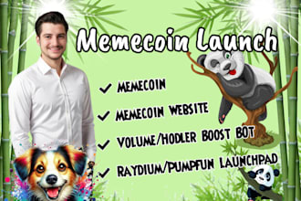 do meme coin token launch with raydium pumpfun launchpad, volume holder bot