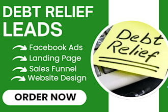 debt relief leads debt relief website debt consolidation lead generation