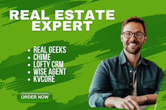 setup realgeeks chime lofty crm wise agent kvcore real estate