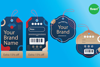 do clothing hang tag and label design within 6hours