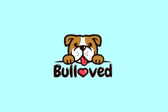 design charitable clothing company benefit rescue bulldogs logo