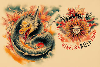 create japanese traditional tattoo design for you