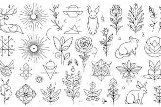 make a minimalist lineart tattoo design or illustration
