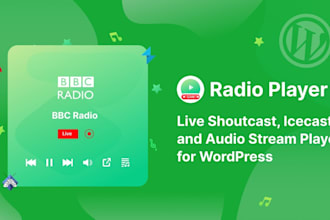 build a radio website, podcast website, music player website