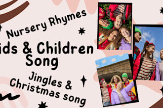 record kids song, nursery rhymes, custom christmas female singer music producer