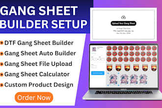 setup gang sheet builder for shopify and wordpress
