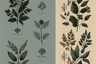 design a custom botanical logo and brand identity