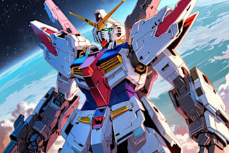 illustration and concept mecha, gundam