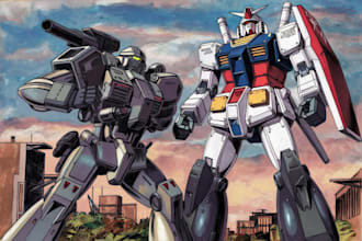 draw gundam, transformer, robot, armor, mecha art style
