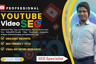 do youtube video SEO expert channel optimization for ranking