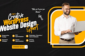 design, redesign, or clone a creative wordpress website