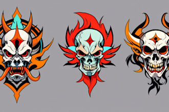 create custom logo old school traditional tattoo design
