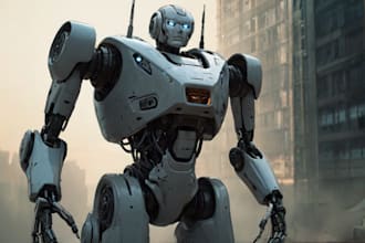 draw high quality robot, mecha concepts