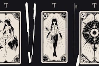 great minimalist tattoo and tarot card design