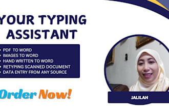 do a fast typing job, retype scanned document, your typist