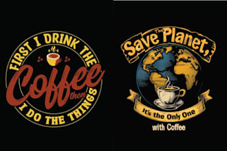 do vintage café coffee shop logo t shirt design