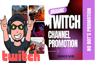 organic twitch promotion to get grow engagement audience