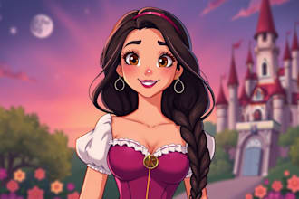 create an amazing disney style portrait