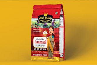 do rice pouch designs, and ja packaging designs, and all