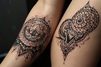 design a custom dotwork or lined tattoo