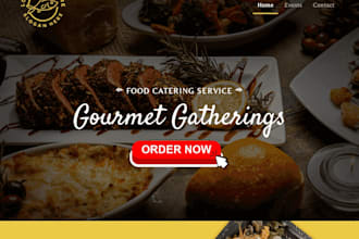 create food website, restaurant website, gourmet website, food truck website