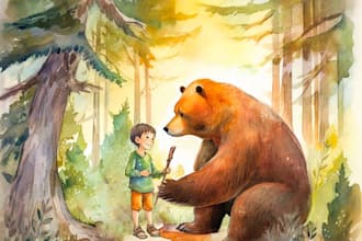 children story book illustration watercolor